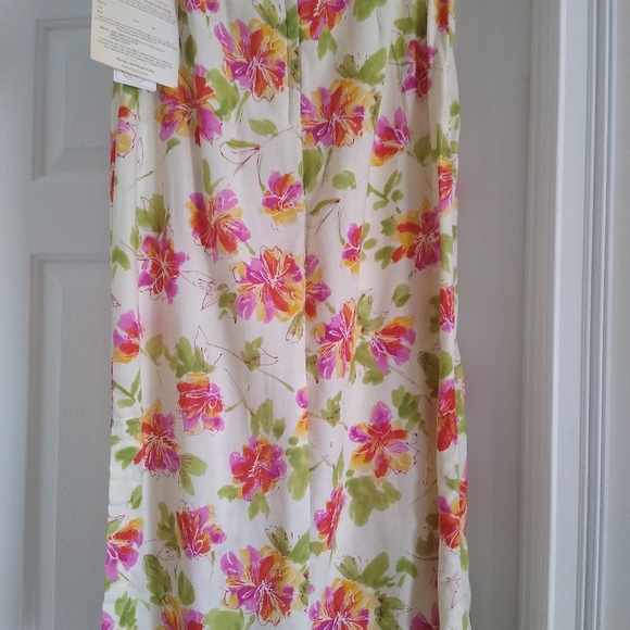 Nappa Valley petite Size 12 Linen Blend Floral NWT Maxi Shirt - Picture 5 of 5